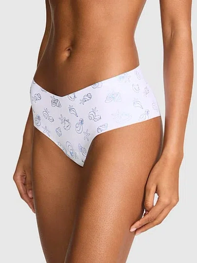 Pink No-show Cheeky Panty In Animal Print