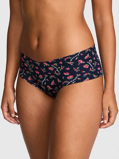 Pink No-show Cheeky Panty In Floral