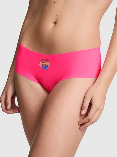 Pink No-show Cheeky Panty In Animal Print