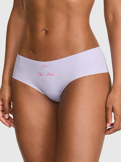 Pink No-show Cheeky Panty In Animal Print