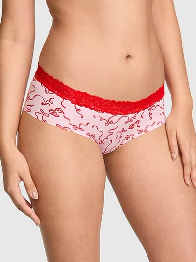 Pink No-show Cotton Hiphugger Panty In