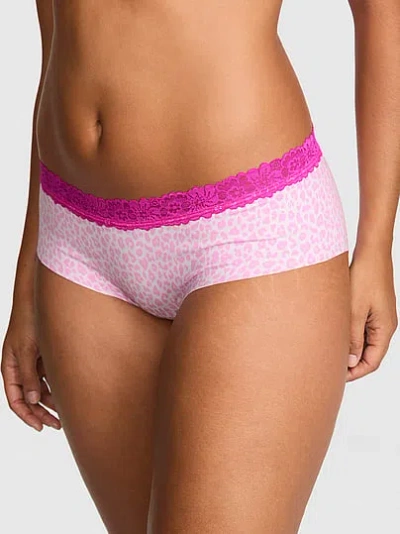 Pink No-show Cotton Hiphugger Panty In Multi