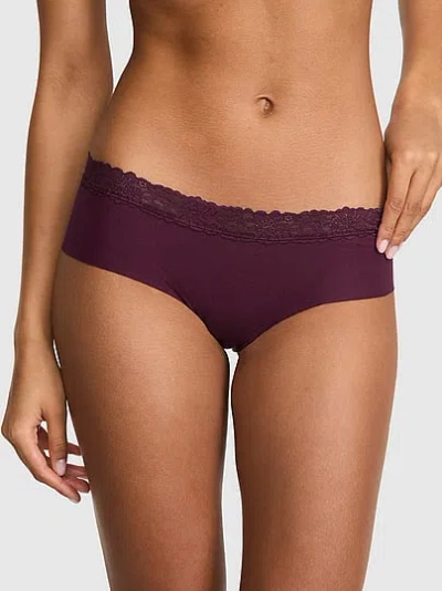 Pink No-show Cotton Hiphugger Panty In Purple