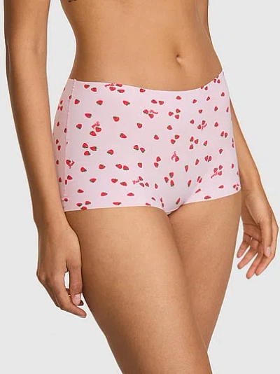 Pink No-show Mid-rise Boyshort Panty In