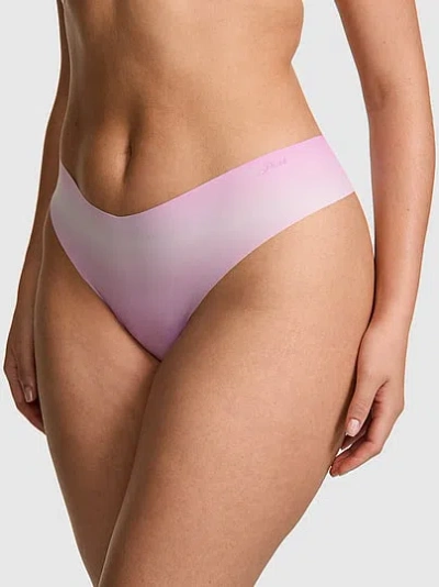 Pink No-show Thong Panty In Purple