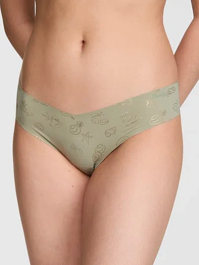 Pink No-show Thong Panty In Green