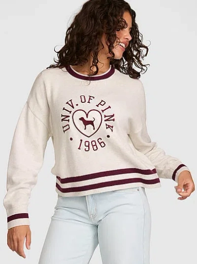 Pink Not Your Boyfriend's Boxy Sweater In Neutral