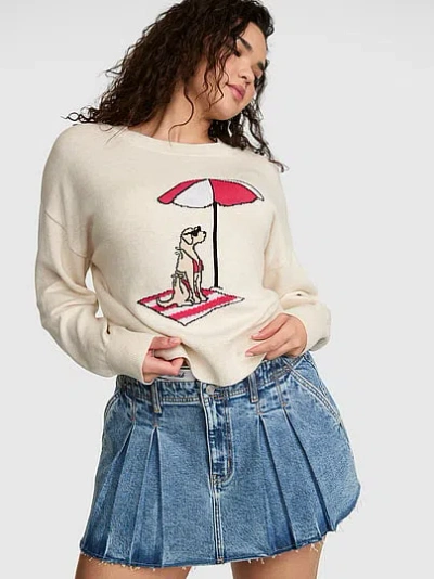Pink Not Your Boyfriend's Boxy Sweater In Orange