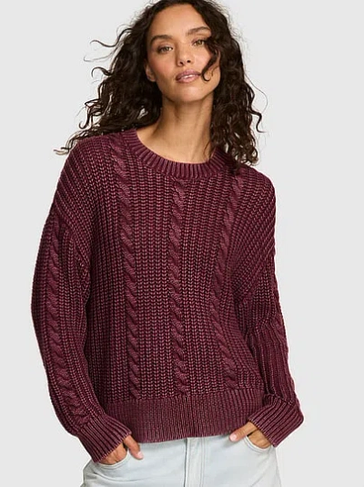 Pink Not Your Boyfriend's Boxy Sweater In Purple
