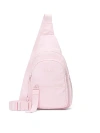 Pink Nylon Sling Backpack In