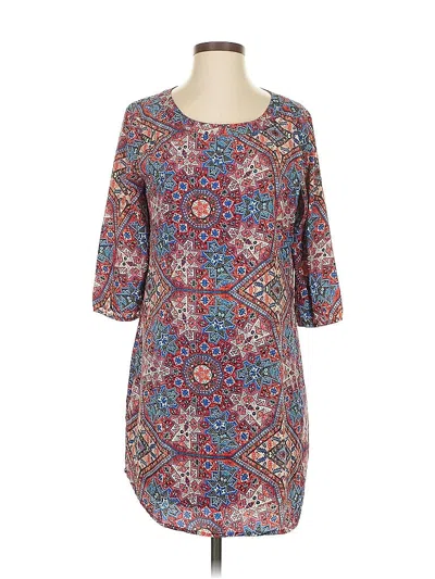 Pre-owned Pink Owl Casual Dress In Burgundy