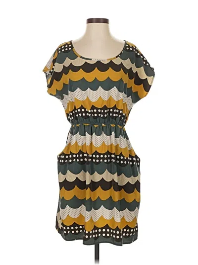 Pre-owned Pink Owl Casual Dress In Yellow
