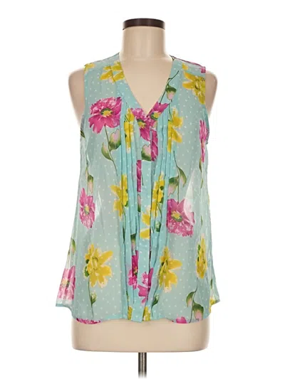 Pre-owned Pink Owl Sleeveless Blouse In Blue