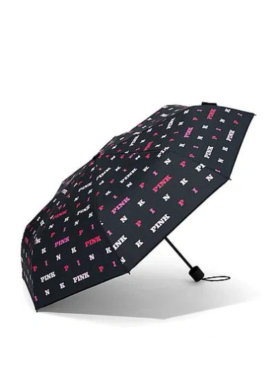 Pink Packable Umbrella In Animal Print