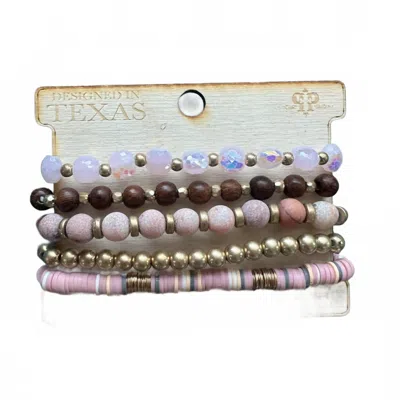 Pink Panache Bracelet Set In Blush Tone In Multi