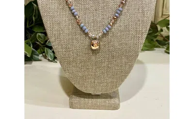 Pink Panache Women's Crystal Beaded Necklace In Gray/rose Gold In Multi