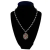 Pink Panache Women's Crystal Necklace In Red/white/green In Black