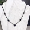 Pink Panache Women's Faceted Beaded Necklace In Black In Silver