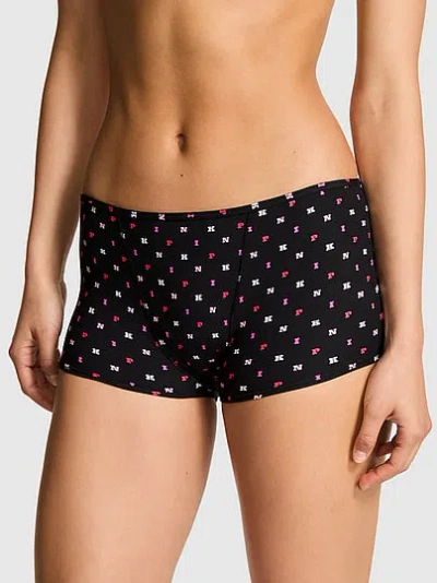 Pink Period Boyshort Panty In Black