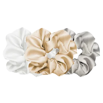 Pink Pewter Luxe Plush Scrunchies - Gentle And Mellow