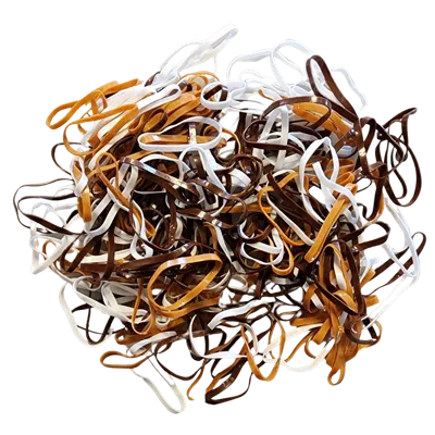 Pink Pewter No Snag Hair Ties / Elastics - Mocha Mix