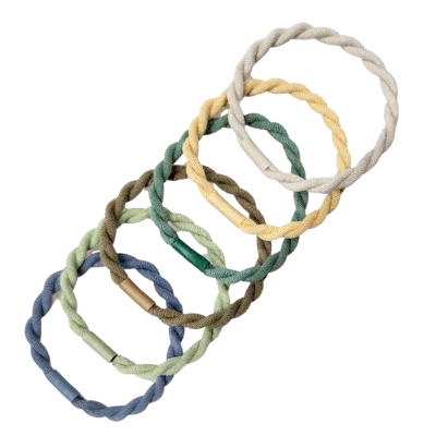 Pink Pewter Pony Elastics In Cylinder