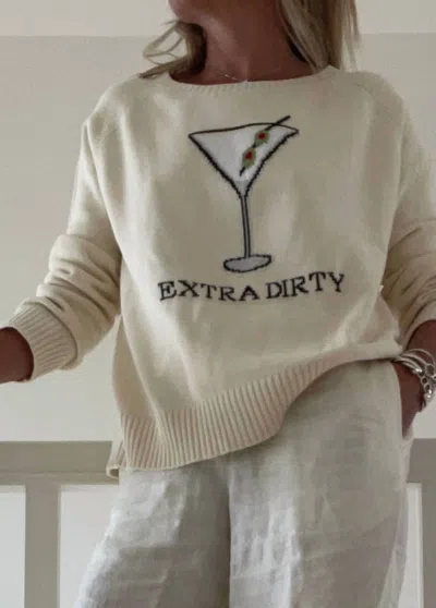 Pink Pineapple Extra Dirty Martini Sweater In Ivory In Neutral