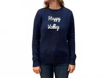 Pink Pineapple Women's Happy Valley Knit Sweater In Navy In Blue