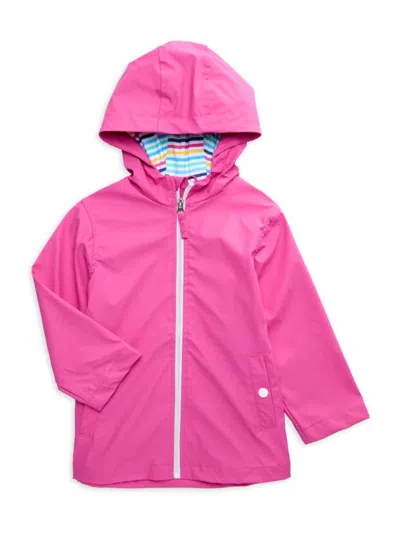 Pink Platinum Babies' Little Girl's Hooded Rain Jacket In Pink