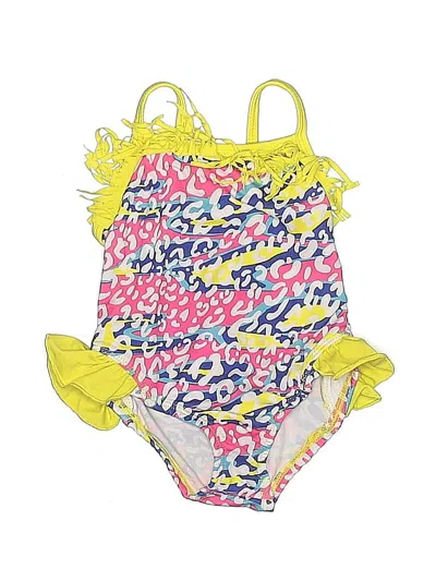 Pre-owned Pink Platinum Babies' One Piece Swimsuit In Yellow