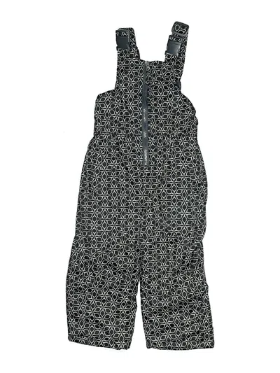Pre-owned Pink Platinum Kids' Snow Pants With Bib In Gray