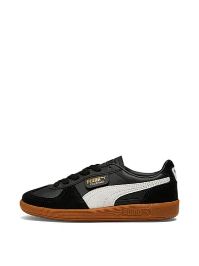 Pink Puma Palermo Leather Sneakers In Gray