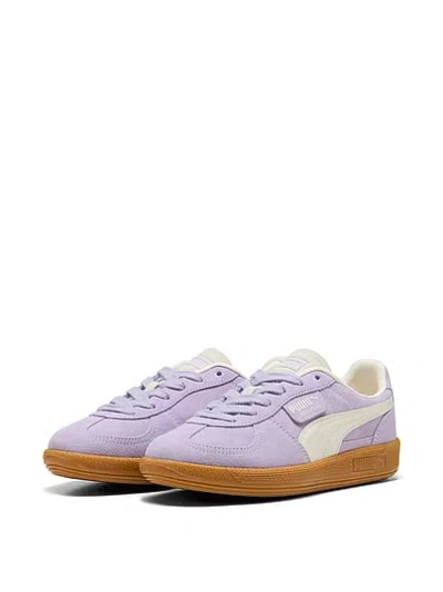 Pink Puma Palermo Leather Sneakers In Purple