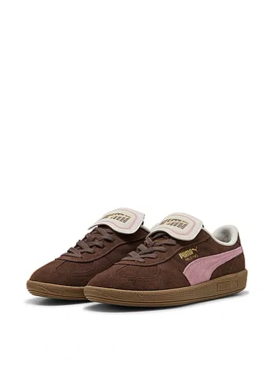Pink Puma Palermo Premium Suede Sneakers In Brown