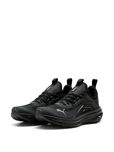 Pink Puma Softride Enzo 6 Hype Sneakers In Black