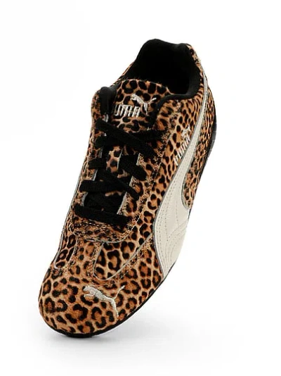 Pink Puma Speedcat Leopard Sneakers In Black