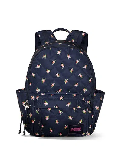 Pink Quilted Puffer Backpack In