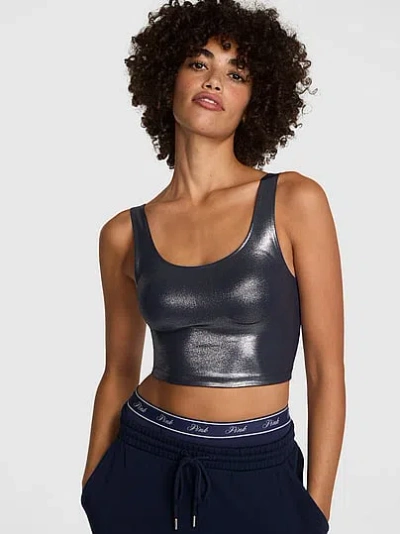 Pink Relay Bra Tank In Blue