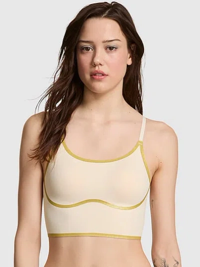 Pink Relay Contour Racerback Sports Bra In Yellow
