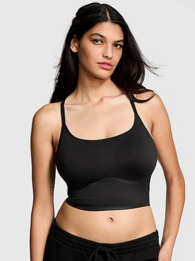 Pink Relay Contour Racerback Sports Bra In Black