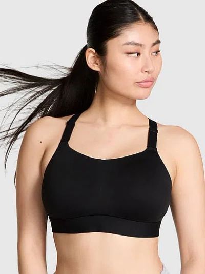 Pink Relay Criss-cross High-support Sports Bra In Black