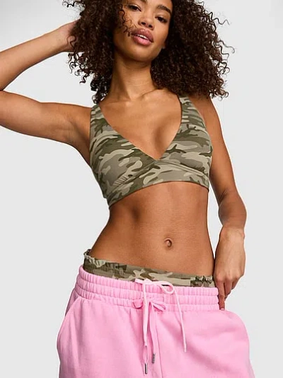 Pink Relay™ Criss-cross Plunge Sports Bra In Animal Print