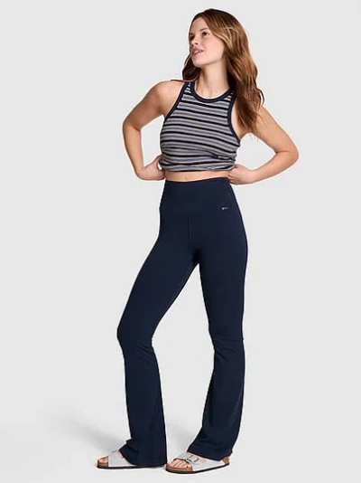 Pink Relay Flare Leggings In Blue