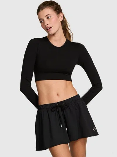 Pink Relay Flirty Shorts In Black