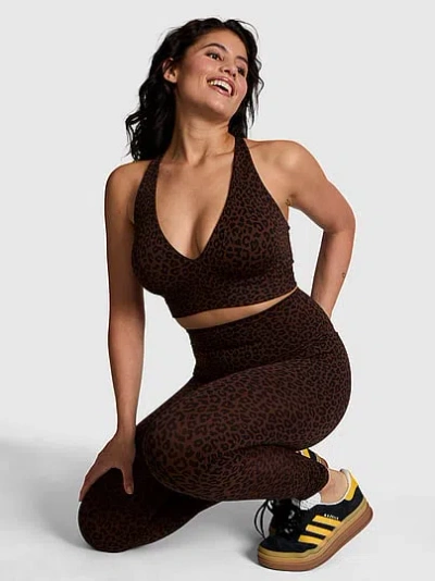 Pink Relay Leggings In Brown