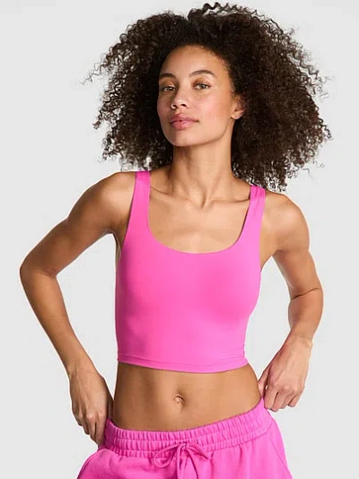 Pink Relay Longline Sports Bra In