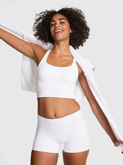 Pink Relay Micro Bike Shorts In White