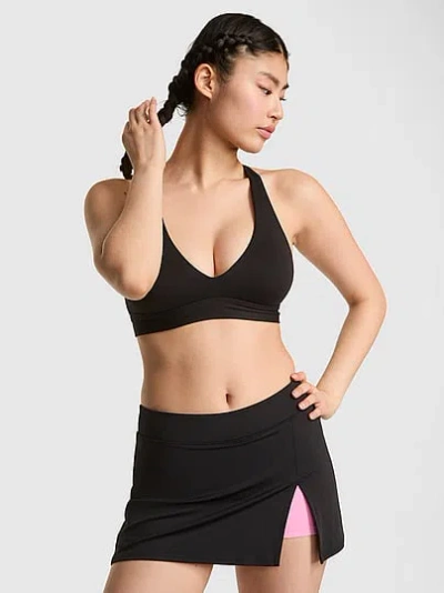 Pink Relay Micro Skirt In Black