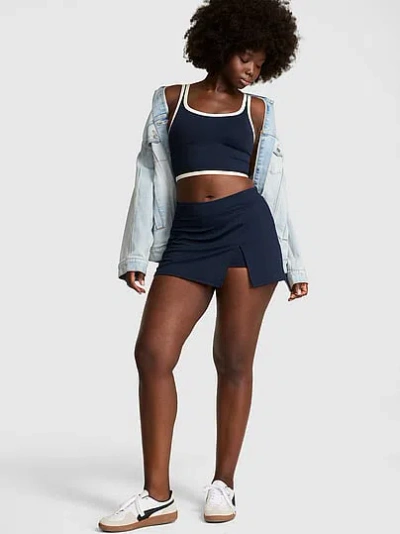 Pink Relay Micro Skirt In Blue