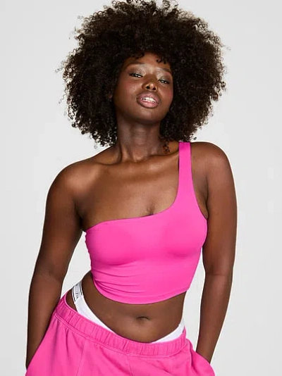 Pink Relay One-shoulder Bra Tank In